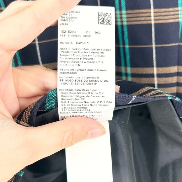 Hugo Boss Jilesa Plaid Blazer Jacket - Picture 7 of 7